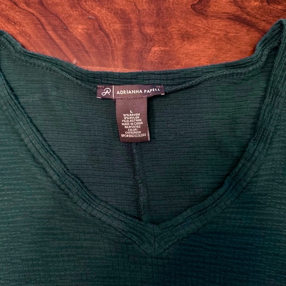 Adrianna Papell teal v-neck‎ tunic - Picture 3 of 5